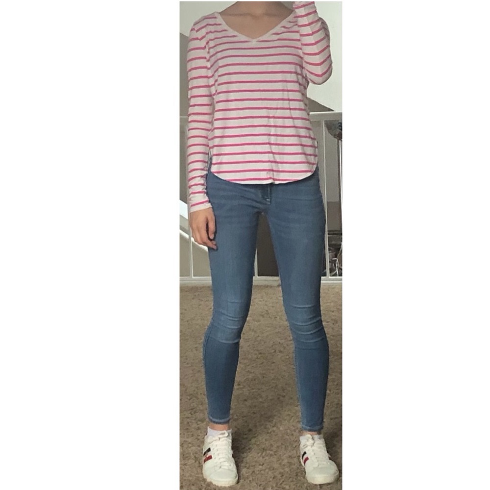 Abercrombie Pink Stripped Shirt